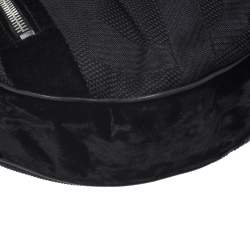 Pre Owned Saint Laurent Paris Black Canvas and Velvet RG Classic Pleated Hobo