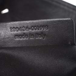 Pre Owned Saint Laurent Paris Black Canvas and Velvet RG Classic Pleated Hobo