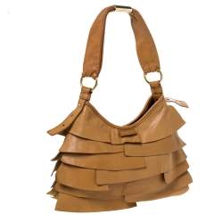 مملوكة مسبقًا Saint Laurent Brown Leather St.Tropez Mombasa Hobo