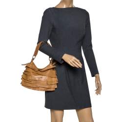 مملوكة مسبقًا Saint Laurent Brown Leather St.Tropez Mombasa Hobo