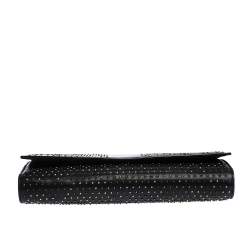 Pre Owned Yves Saint Laurent Black Leather Rock Studded Clutch