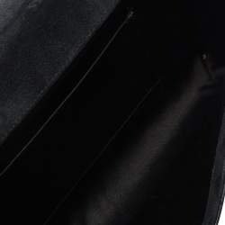 Pre Owned Yves Saint Laurent Black Leather Rock Studded Clutch