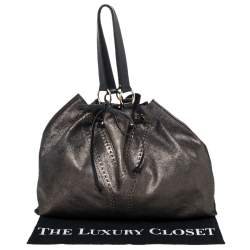 Pre Owned حقيبة سان لوران جلد أسود/بيتاليك بوجهين دوبل ساك واي