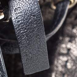 Pre Owned حقيبة سان لوران جلد أسود/بيتاليك بوجهين دوبل ساك واي