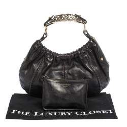 Pre Owned Yves Saint Laurent Dark Brown Leather Vincennes Mombasa Hobo