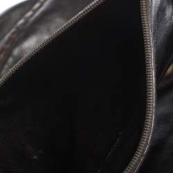 Pre Owned Yves Saint Laurent Dark Brown Leather Vincennes Mombasa Hobo