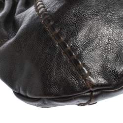 Pre Owned Yves Saint Laurent Dark Brown Leather Vincennes Mombasa Hobo