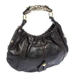 Pre Owned Yves Saint Laurent Dark Brown Leather Vincennes Mombasa Hobo