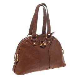 Saint Laurent Brown Leather Muse Satchel