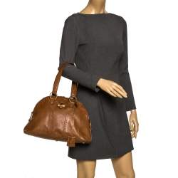 Saint Laurent Brown Leather Muse Satchel