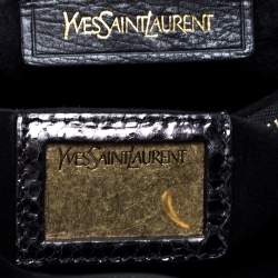 مملوكة مسبقًا حقيبة سان لوران باريس موس متوسطة جلد نقش تمساح بنية