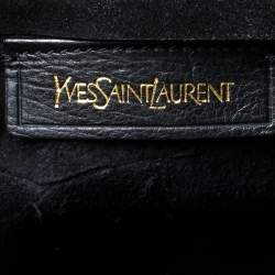 مملوكة مسبقًا حقيبة سان لوران باريس موس متوسطة جلد نقش تمساح بنية