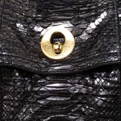 مملوكة مسبقًا حقيبة سان لوران باريس موس متوسطة جلد نقش تمساح بنية