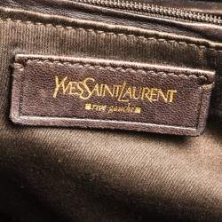 Yves Saint Laurent Tan Patent Leather Muse Messenger Bag