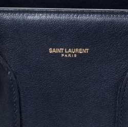 Pre Owned Saint Laurent Midnight Blue Leather Large Classic Sac De Jour Tote