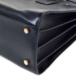 Pre Owned Saint Laurent Midnight Blue Leather Large Classic Sac De Jour Tote