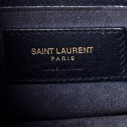 Pre Owned Saint Laurent Midnight Blue Leather Large Classic Sac De Jour Tote