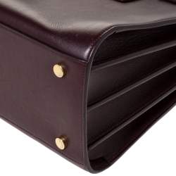 مملوكة مسبقًا حقيبة يد سان لوران باريس ساك دو جور كلاسيك صغيرة جلد عنابية