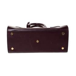 مملوكة مسبقًا حقيبة يد سان لوران باريس ساك دو جور كلاسيك صغيرة جلد عنابية