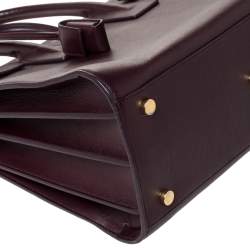 مملوكة مسبقًا حقيبة يد سان لوران ب اريس ساك دو جور كلاسيك صغيرة جلد عنابية