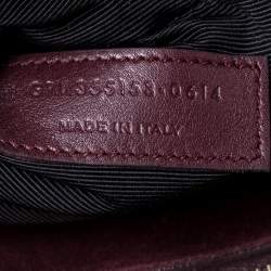 مملوكة مسبقًا حقيبة يد سان لوران باريس ساك دو جور كلاسيك صغيرة جلد عنابية