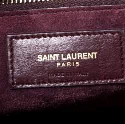 مملوكة مسبقًا حقيبة يد سان لوران باريس ساك دو جور كلاسيك صغيرة جلد عنابية