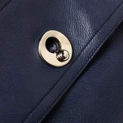 Pre Owned Saint Laurent Violet Leather and Fabric Large Muse Two Bag