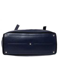 Pre Owned Saint Laurent Violet Leather and Fabric Large Muse Two Bag