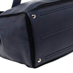 Pre Owned Saint Laurent Violet Leather and Fabric Large Muse Two Bag