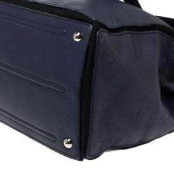 Pre Owned Saint Laurent Violet Leather and Fabric Large Muse Two Bag