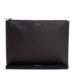 Saint Laurent Coated Canvas Trousse de Toilete Pouch