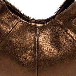 Pre Owned Yves Saint Laurent Golden Brown Leather Mombasa Hobo
