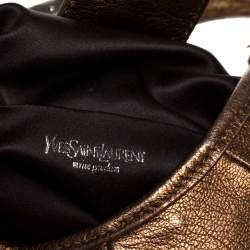 Pre Owned Yves Saint Laurent Golden Brown Leather Mombasa Hobo
