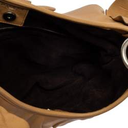 Pre Owned Yves Saint Laurent Beige Leather St. Tropez Hobo