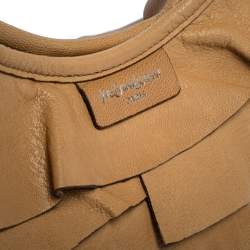 Pre Owned Yves Saint Laurent Beige Leather St. Tropez Hobo
