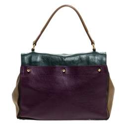 مملوكة مسبقًا Saint Laurent Multicolor Leather and Suede Medium Muse Two Satchel