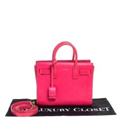 Pre Owned حقيبة سان لوران نانو ساك دي جور جلد كحلية 