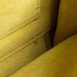 Pre Owned Saint Laurent Yellow Leather Y-Ligne Wallet on Chain