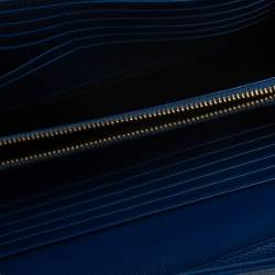 Pre Owned  محفظة سان لوران باريس بسلسلة أنفيلوب جلد مونوغرامي بيج