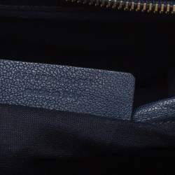 Pre Owned Yves Saint Laurent Navy Blue Lizard Embossed Leather Medium Cabas Y-Ligne Tote