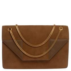 Saint Laurent Tan Suede and Leather Medium Betty Shoulder Bag