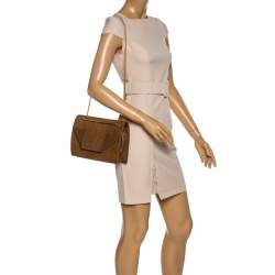 Saint Laurent Tan Suede and Leather Medium Betty Shoulder Bag