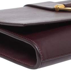 مملوكة مسبقًا حقيبة كلتش سان لوران لايغن Y جلد عنابى 