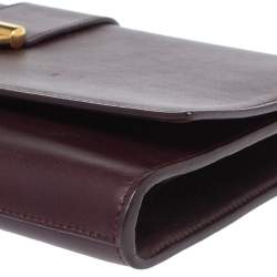 مملوكة مسبقًا حقيبة كلتش سان لوران لايغن Y جلد عنابى 