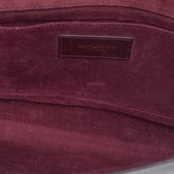 مملوكة  مسبقًا حقيبة كلتش سان لوران لايغن Y جلد عنابى 