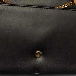 Pre Owned Saint Laurent Black Leather Medium Kate Tassel Shoulder Bag