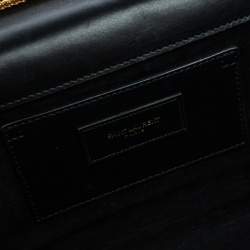 Pre Owned Saint Laurent Black Leather Medium Kate Tassel Shoulder Bag
