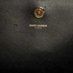 Pre Owned Saint Laurent Black Leather Medium Kate Tassel Shoulder Bag