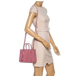 Pre Owned حقيبة سان لوران نانو ساك دي جور جلد كحلية 