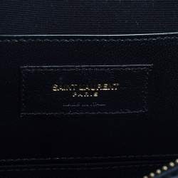 Pre Owned Saint Laurent Paris Black Quilted Leather Vicky Belt Bag